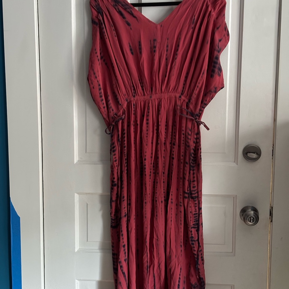 NWT Pure Jill J. Jill Vibrant Pink Tie-Dye Dress - Picture 2 of 7